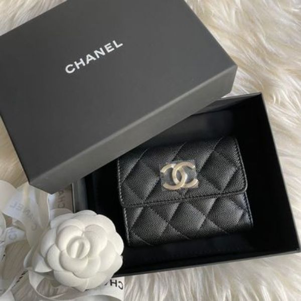 圖片 Chan 黑金荔枝大c三折卡包