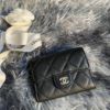 圖片 Chanel 黑金荔枝三折卡包