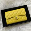 圖片 Chanel 檸檬黃經典荔枝三折中夾