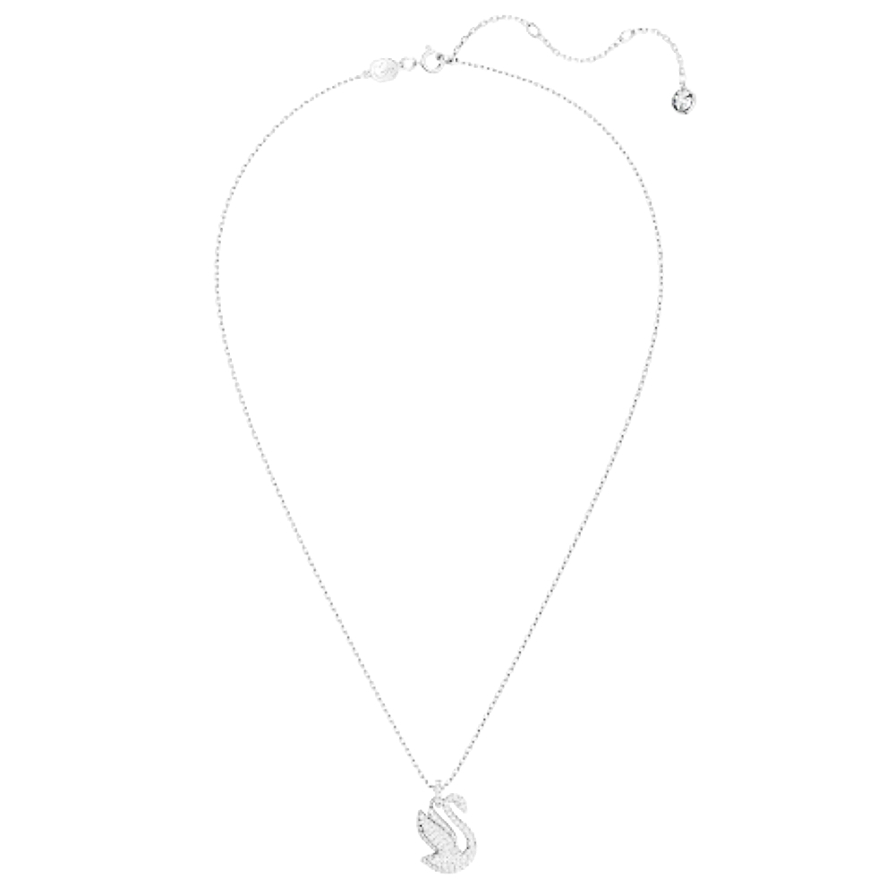SWAROVSKI 施華洛世奇 Iconic Swan 鏈墜 天鵝 中碼 白色 鍍白金色 5647872-zingala商店