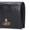 圖片 Vivienne Westwood 女款 品牌LOGO 蜥蜴紋皮革按扣短夾 黑色  51010024UL004FLA N401