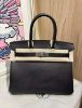 圖片 Hermès愛馬仕 BIRKIN 30CM Epsom 牛皮內縫柏金包 經典黑/銀扣