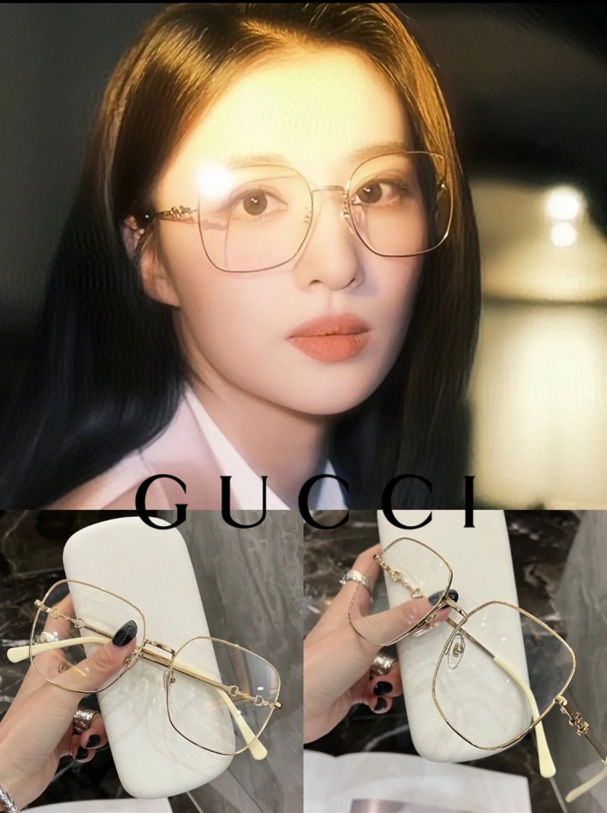 現貨】麗睛眼鏡GUCCI【可刷卡分期】古馳GG0883OA 金色倪妮同款佘詩曼同