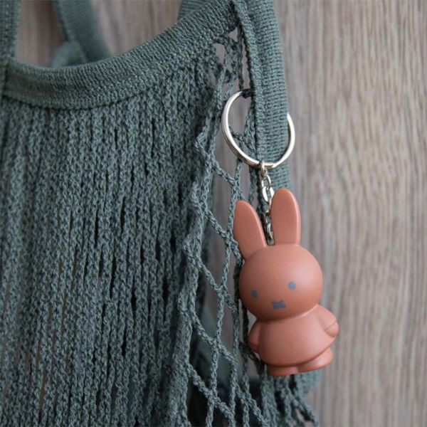 圖片 Miffy 米菲兔莫蘭迪色系款公仔鑰匙圈吊飾 - 紅棕色