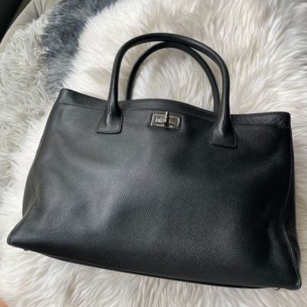 圖片 Chanel vintage 復刻荔枝牛皮托特包