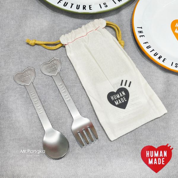 HUMAN MADE 2023SSHEART SPOON FORK SET❤️叉子 湯匙 餐具組