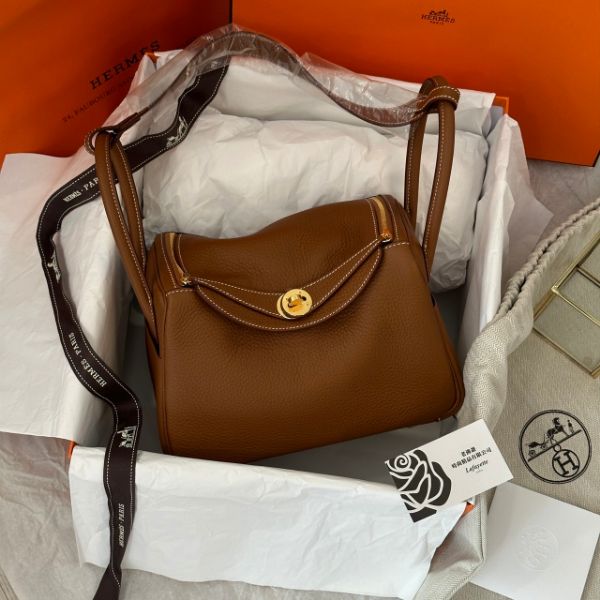 圖片 Hermès Lindy 26cm 金棕色金釦
