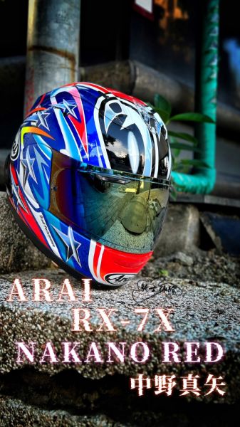 圖片 ARAI RX-7X NAKANO RED 2003 紅 限量版 中野真矢 RX7X SNELL