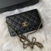 圖片 Chanel 23b 黑金荔枝大logo WOC