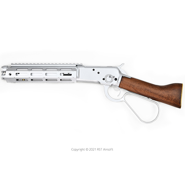 A&K 2022版1873 瓦斯馬槍魚骨版實木槍托M1873 槓桿步槍銀色. 24KSS 