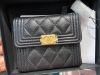 圖片 Chanel A80734 Boy Small Wallet  Boy 荔枝紋短夾 黑金