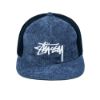 圖片 STUSSY 刺繡LOGO 燈芯絨鴨舌帽/網帽 海軍藍色 1311068 NAVY