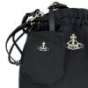 圖片 Vivienne Westwood 品牌LOGO 尼龍抽繩單肩包/手提包 黑色 52040058UW001Y LAN401