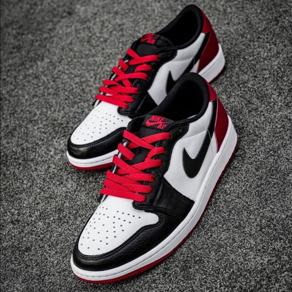 AIR JORDAN 1 LOW OG BLACK TOE 芝加哥白黑紅低筒休閒鞋CZ0790-106