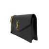 圖片 YSL Monogram 金logo粒紋牛皮斜背/肩背信封包-19cm(742920-黑)