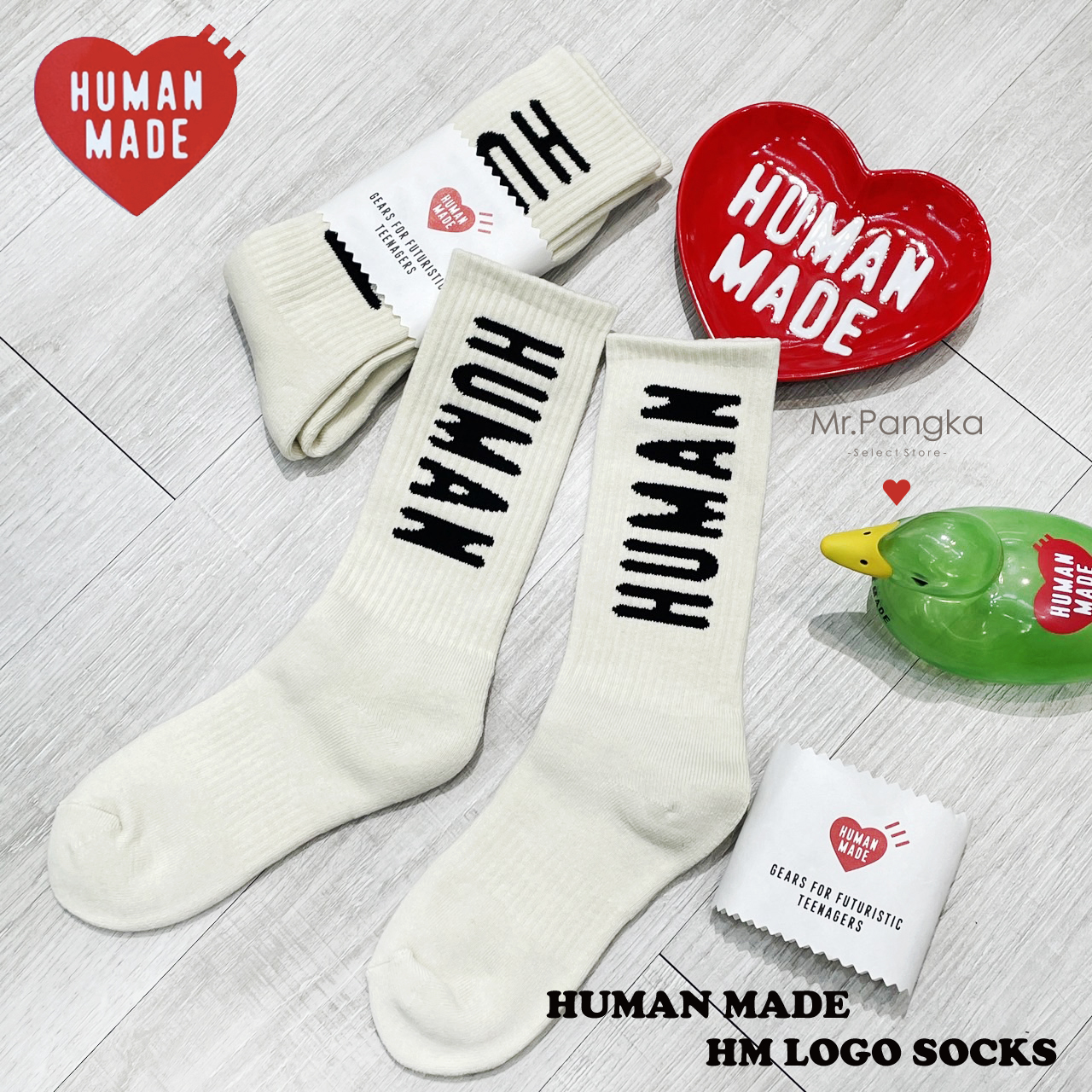 ❤️HUMAN MADE HM LOGO SOCKS 襪子-zingala商店