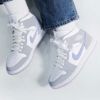 圖片 NIKE AIR JORDAN 1 MID 女生尺寸 白灰 冰藍 小DIOR AJ1 BQ6472-105