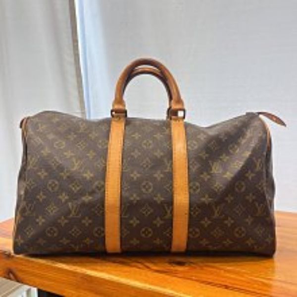 圖片 【哈極品】二手品《Louis Vuitton LV字紋 vintage 45公分keepall 手提包/旅行袋/行李包》