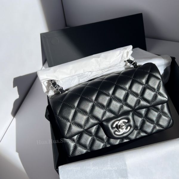 圖片 現貨 Chanel CF20cm 黑X銀釦