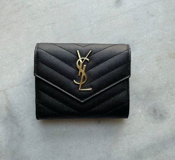 圖片 （現貨）YSL MONOGRAM粒面三摺錢包