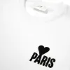 圖片 【AMI PARIS】經典愛心刺繡LOGO 白色棉質 圓領 短袖