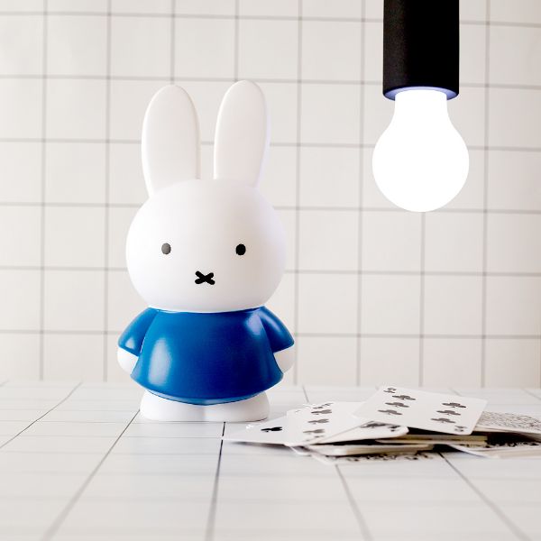 圖片 Miffy 米菲兔經典款公仔存錢筒-中號-藍色