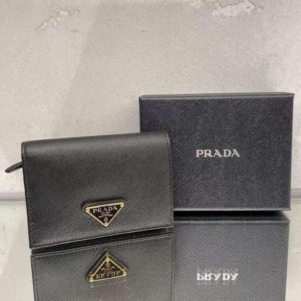 圖片 Prada 1MV021 Saffiano 短夾包 黑色