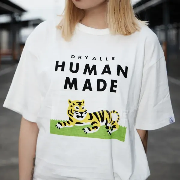 【Focus store】現貨秒發 Human Made SS22 Tiger T-Shirt 老虎短袖 White (HM23TE010)