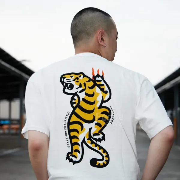 Human Made FW22 Tiger T-Shirt White (HM24TE012)