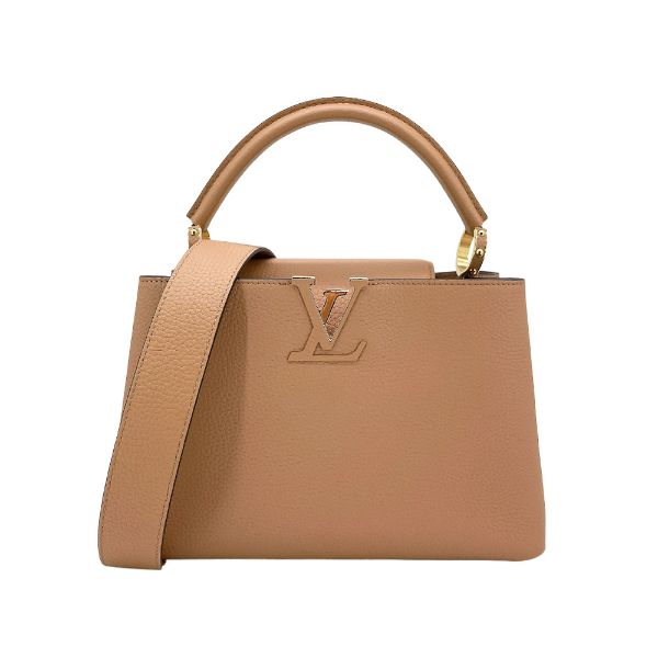 圖片 Louis Vuitton Capucines MM 牛皮二用包(M59227-茶色)
