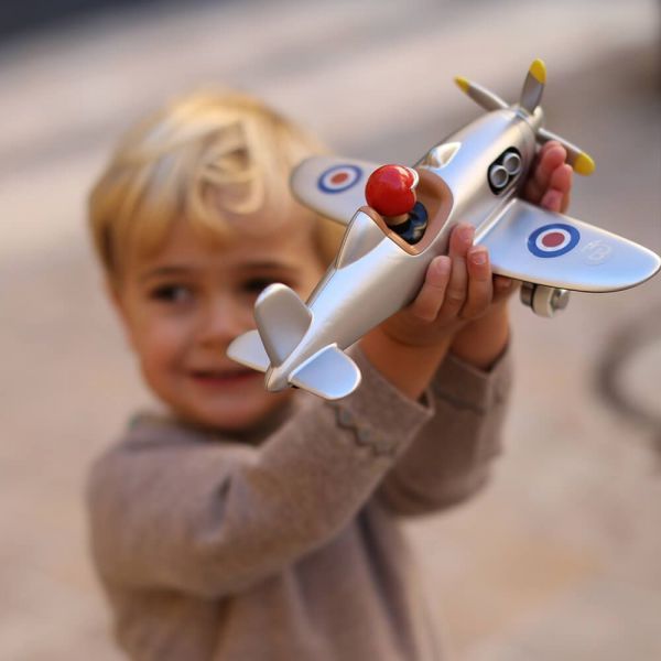 圖片  法國Baghera 精緻玩具小飛機-銀輝
