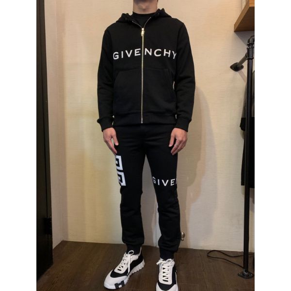 圖片 Givenchy 紀梵希 經典字母logo設計 青年款 連帽外套 縮口棉褲 套裝