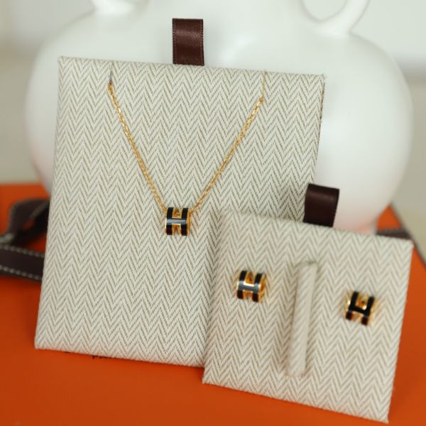 圖片 Hermes Mini pop h  黑金項鍊 