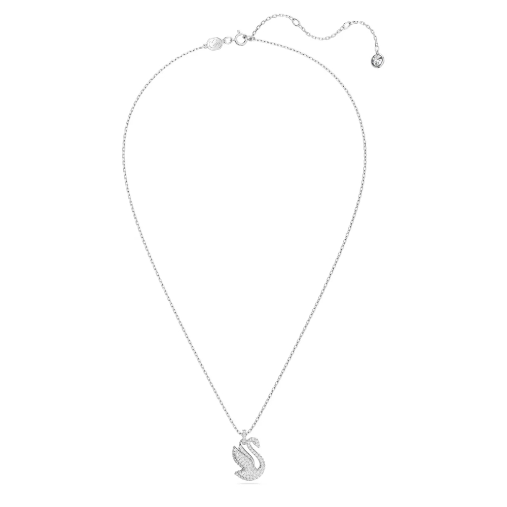 SWAROVSKI 施華洛世奇 Iconic Swan 鏈墜 天鵝 中碼 白色 鍍白金色 5647872-zingala商店