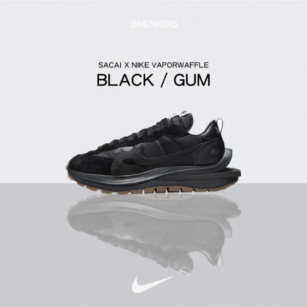 iSNEAKERS 預購 Nike Vaporwaffle sacai Black Gum鞋 聯名黑生膠黑魂 DD1875-001