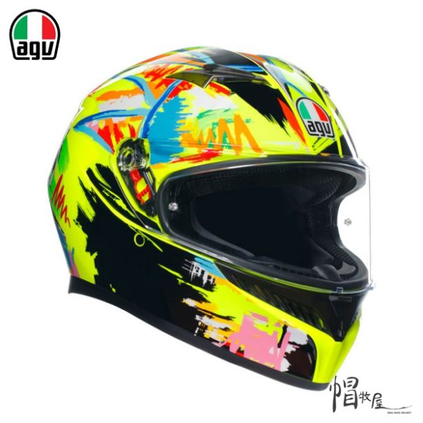圖片 【帽牧屋】義大利 AGV K3  Wintertest 2019 亞洲版 安全帽 全新改款 限量 雙D扣  彩46  全罩