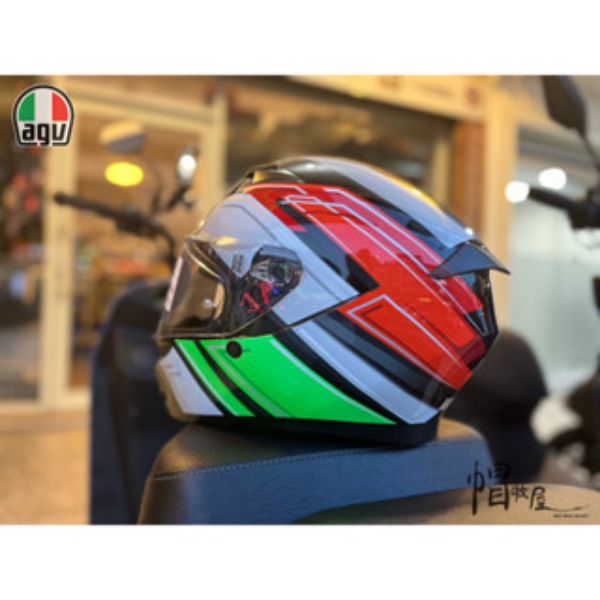 圖片 【帽牧屋】義大利 AGV K3 Wing 安全帽 全新改款 限量 雙D扣  藍牙耳機預留孔  亮黑 全罩