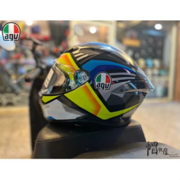 圖片 【帽牧屋】義大利  AGV K6S  Joan 亞洲版 安全帽 全新改款 限量 雙D扣  藍黃白  全罩