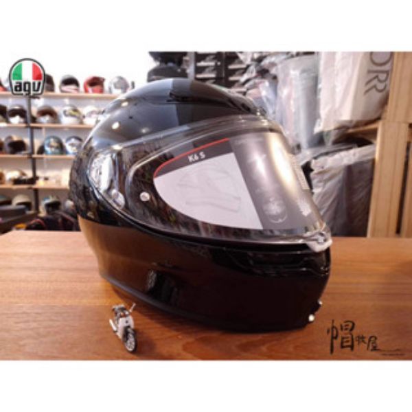 圖片 【帽牧屋】義大利  AGV K6S  Black 亞洲版 安全帽 全新改款 限量 雙D扣  亮黑 全罩