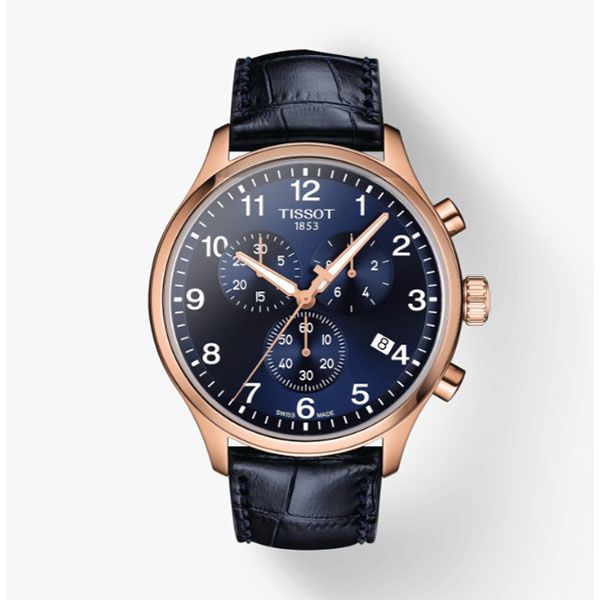 圖片 原廠代理店TISSOT 韻馳系列 Chrono XL計時手錶  T116.617.36.042.00 玫瑰金x藍