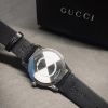 圖片 美國百分百【全新真品】GUCCI 古馳 G-Timeless 時尚浮雕蜜蜂腕錶 手錶 皮錶帶 38mm 黑色 BC52