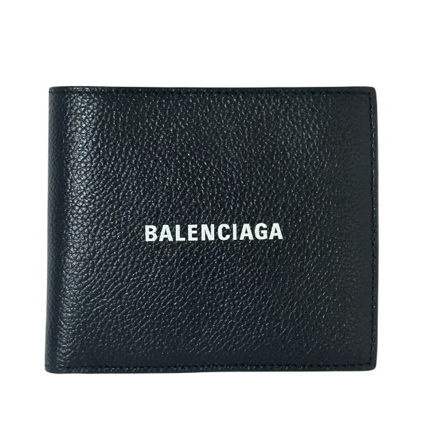 圖片 Balenciaga 經典logo黑色皮革八卡短夾