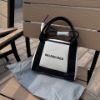 圖片 Balenciaga Cabas經典款黑白帆布托特包XS