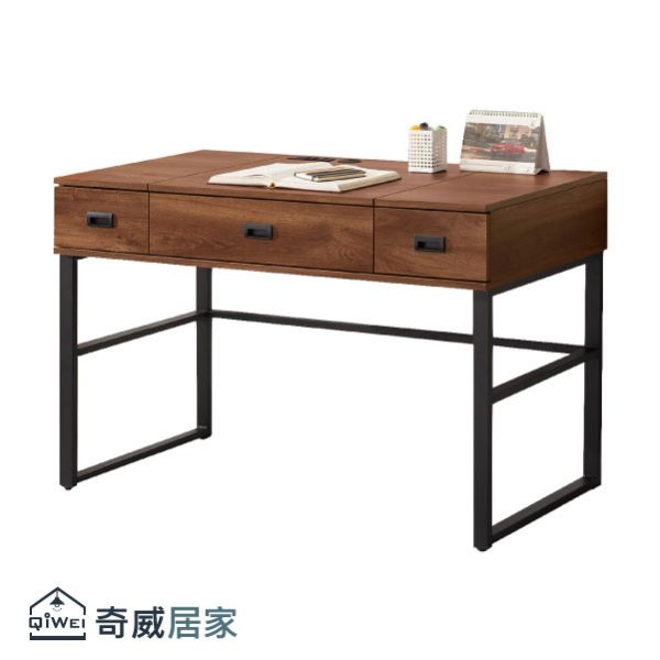 圖片 尼希4尺三抽書桌