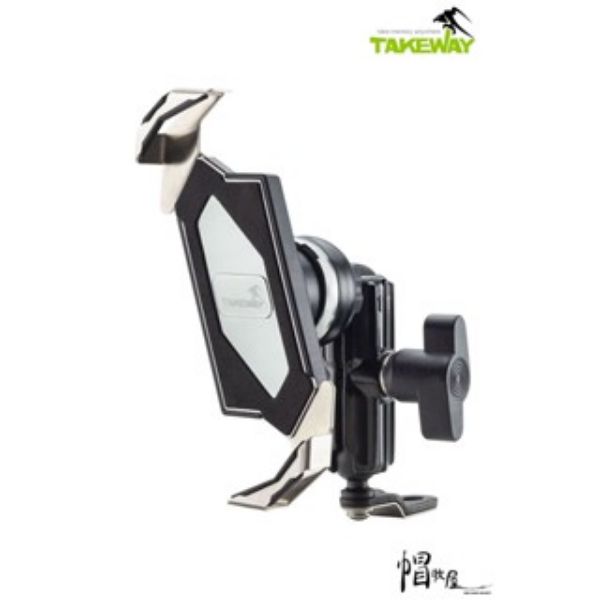 圖片 【帽牧屋】黑隼 TAKEWAY LA1-PH05-AnvPro Z 手機座 雙磁浮 減震 後照鏡 手機架 機車 重機