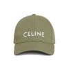 圖片 CELINE 刺繡LOGO 棉質棒球帽 綠灰色 969P2AUA1 15VG