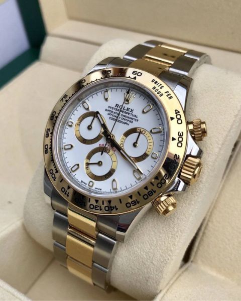 圖片 Rolex 勞力士 Rolex Daytona 116503 半金白 機械腕錶 現貨在台灣 保卡 2023 全新全配附保卡