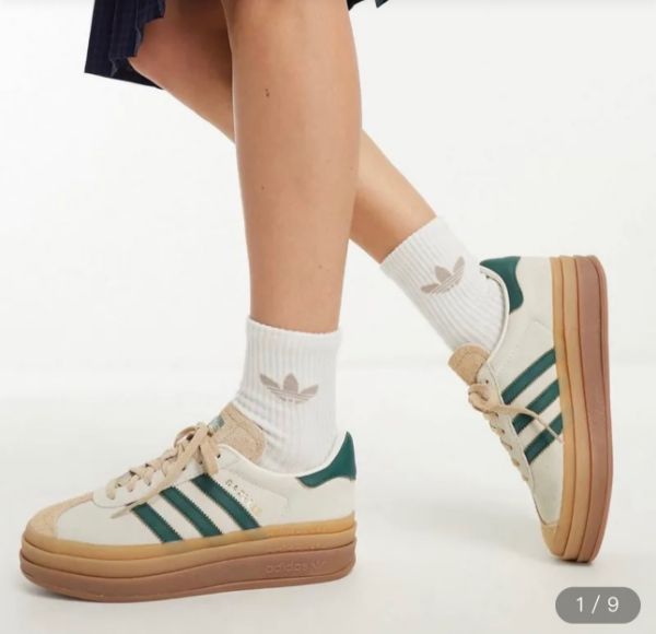 圖片 預購┃adidas GAZELLE BOLD 復古綠 焦糖底 厚底 基本款 增高