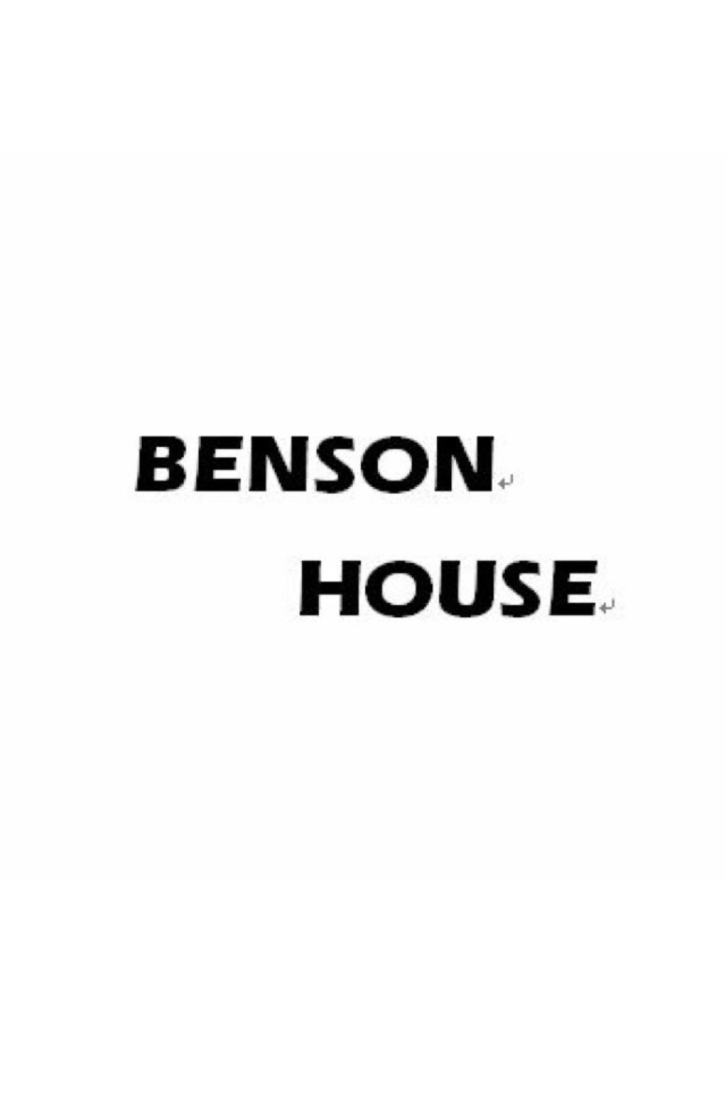 BENSON HOUSE