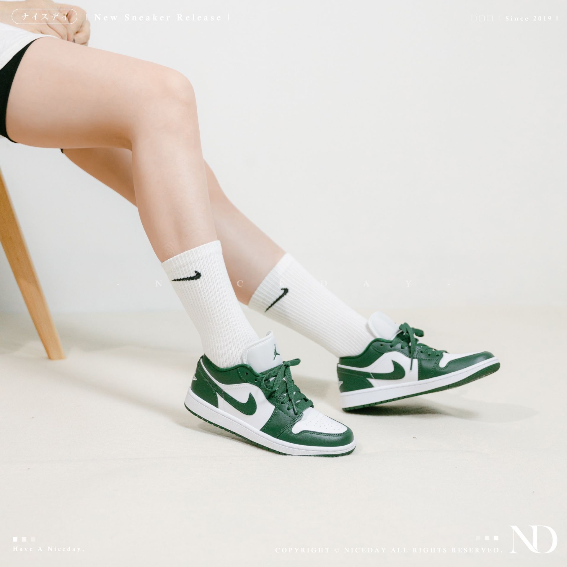 NICEDAY 現貨Air Jordan 1 Low Galactic Jade 祖母綠男女尺寸女款